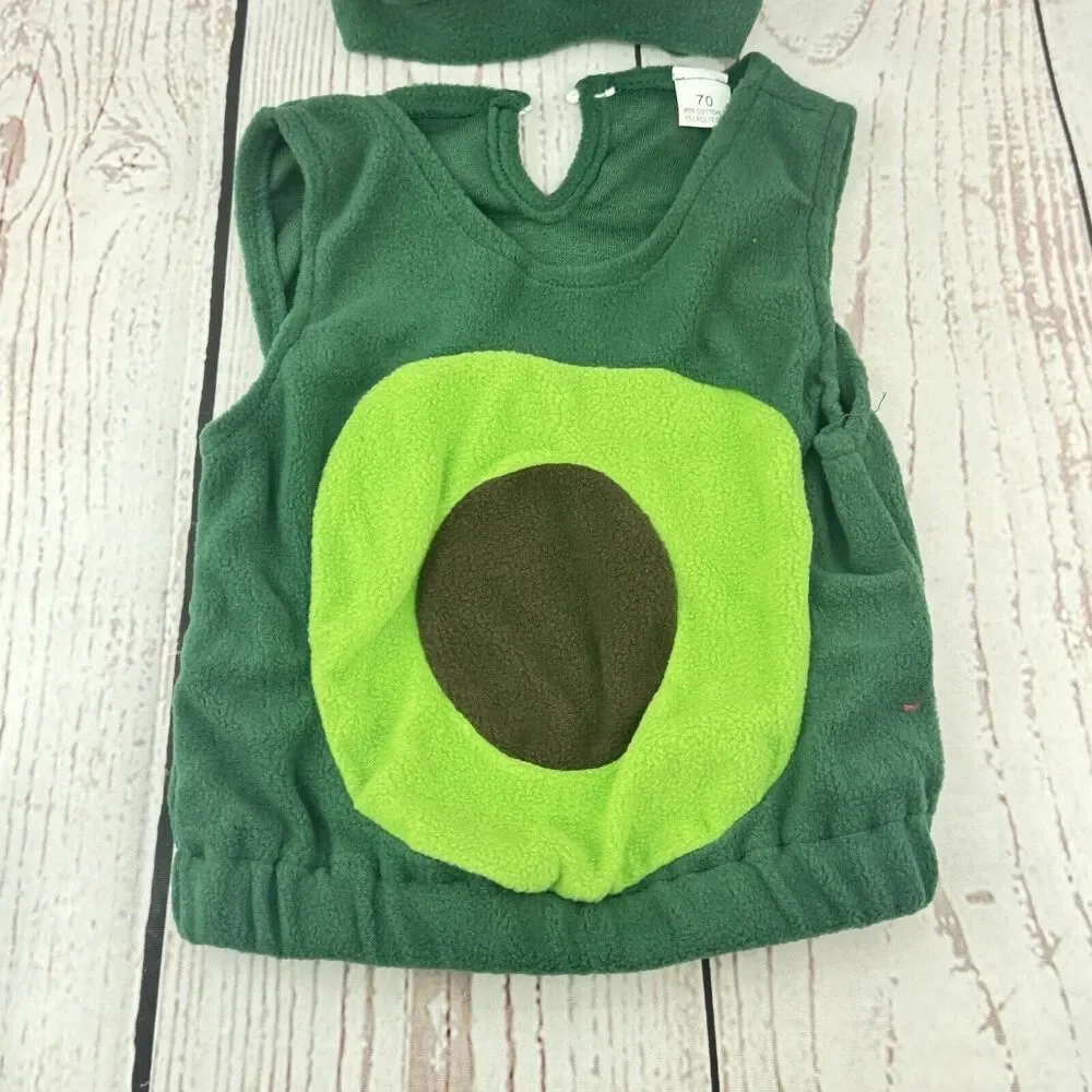 Halloween Avocado Costume 0-6 Months New Open Box No Tags 65% Cotton